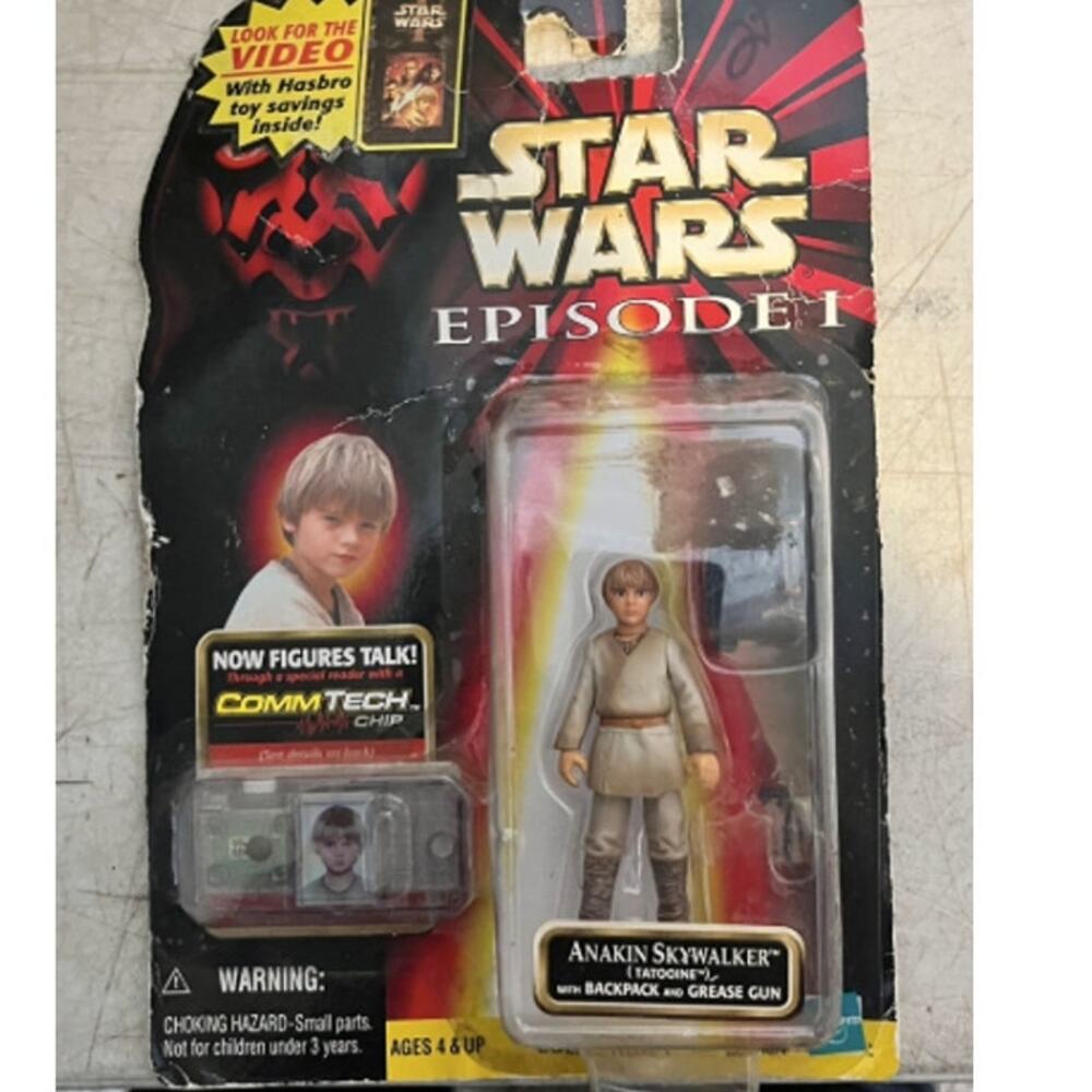 Star Wars Episode I Anakin Skywalker CommTech Chip Hasbro Figure 1999 Sealed